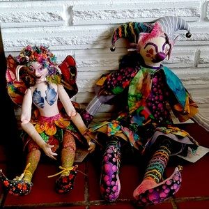 *Sold*Two Fey Fabrications handmade shelf faeries